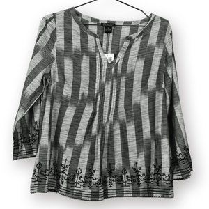 Lucky Brand Embroidered Boho Small Top